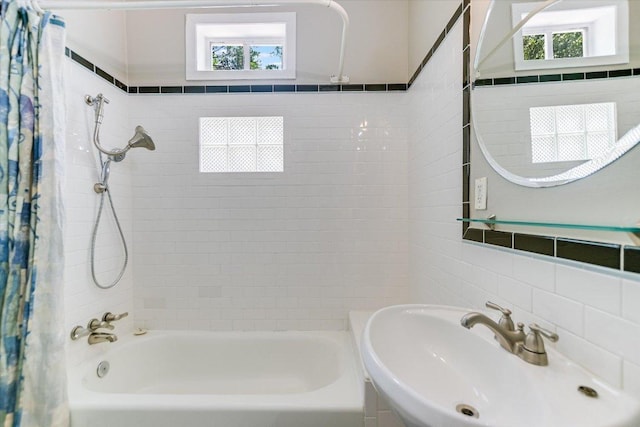 4415 Ave D Ave, Austin, TX 78751 - full bathroom featuring shower / bath combo and healthy amount of natural light