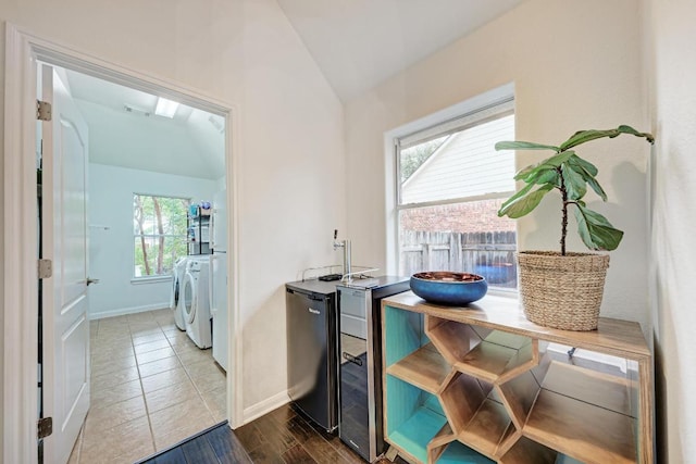518 Victoria Dr, Cedar Park, TX 78613 - laundry area with separate washer and dryer and baseboards