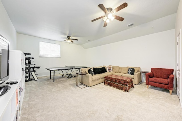 518 Victoria Dr, Cedar Park, TX 78613 - living room with light carpet and ceiling fan