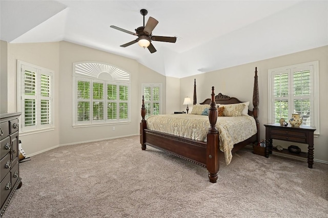 4004 Callabero Cv, Round Rock, TX 78681 - bedroom with lofted ceiling, carpet floors, and ceiling fan