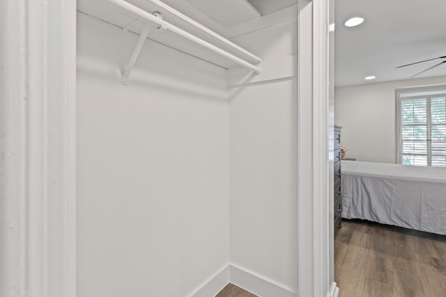 2704 San Pedro St Unit A16, Austin, TX 78705 - walk in closet with wood finished floors
