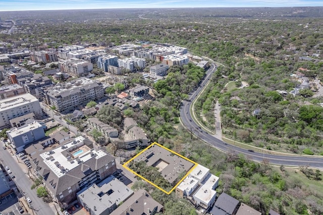 2704 San Pedro St Unit A16, Austin, TX 78705 - view of urban area with property parcel outlined