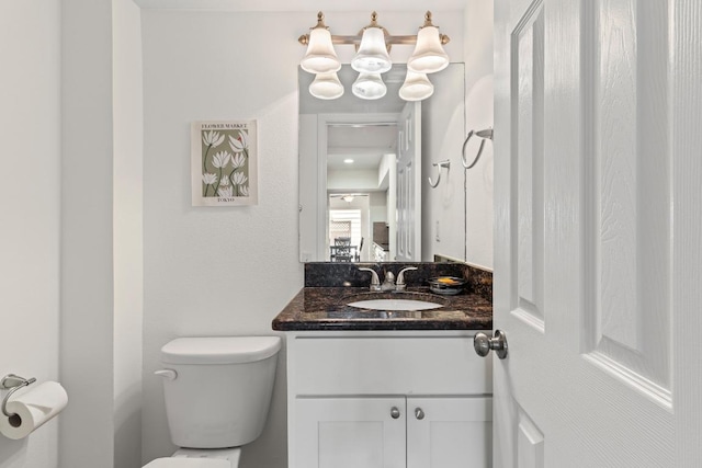 2704 San Pedro St Unit A16, Austin, TX 78705 - half bath with vanity and a chandelier