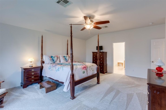 1312 Kothman Dr, Hutto, TX 78634 - bedroom featuring light carpet, a ceiling fan, and connected bathroom