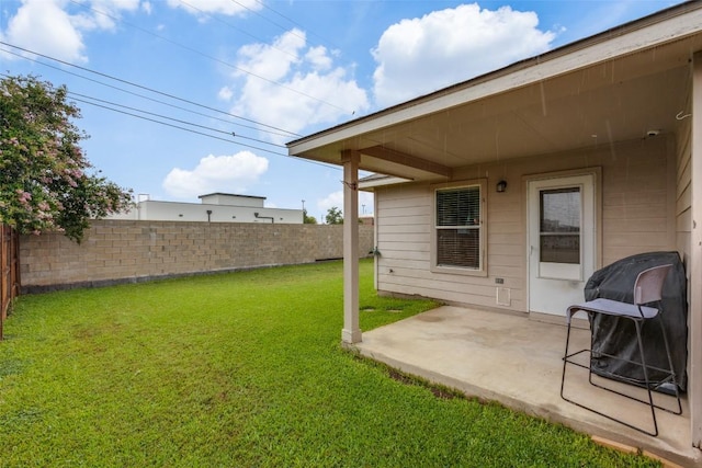 1312 Kothman Dr, Hutto, TX 78634 - fenced backyard with a patio