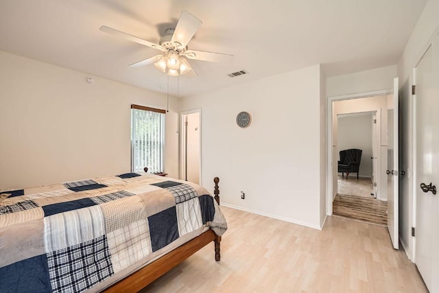 914 Hermitage Dr, Austin, TX 78753 - bedroom featuring light wood-style floors and ceiling fan
