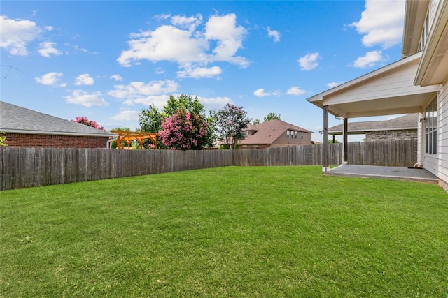 18609 Sandy Bottom Dr, Pflugerville, TX 78660 - fenced backyard featuring a patio