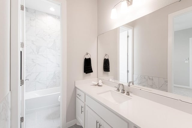716 Dayridge Dr, Dripping Springs, TX 78620 - bathroom featuring vanity and shower / washtub combination