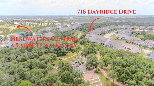 716 Dayridge Dr, Dripping Springs, TX 78620 - aerial perspective of suburban area