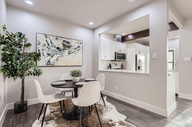 8200 Neely Dr Unit 160, Austin, TX 78759 - dining area with wood finished floors and recessed lighting