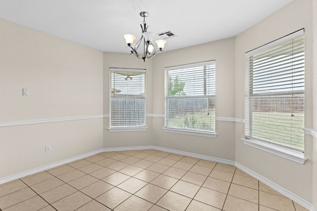 3402 Lauren St, Copperas Cove, TX 76522 - empty room with a chandelier and light tile patterned flooring