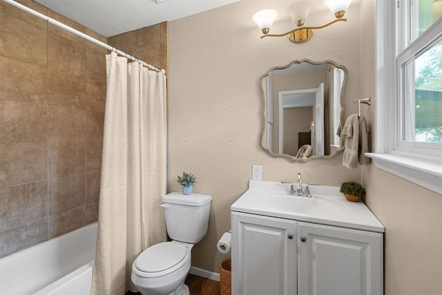 617 Johnson St, Bertram, TX 78605 - full bath with vanity and shower / bath combination with curtain