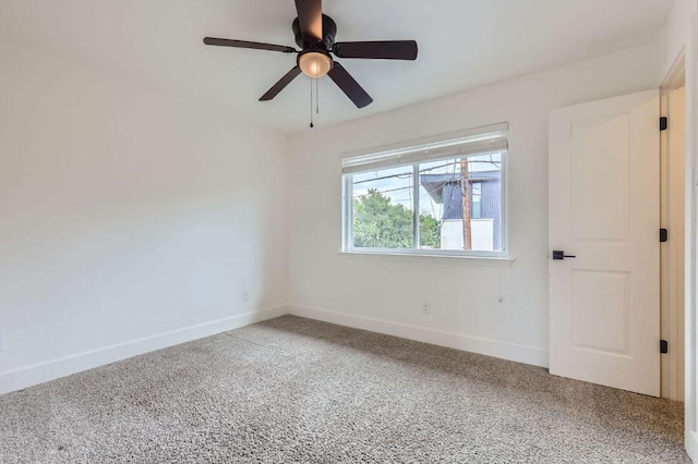1511 Wilson Heights Dr, Austin, TX 78746 - empty room featuring a ceiling fan and carpet flooring