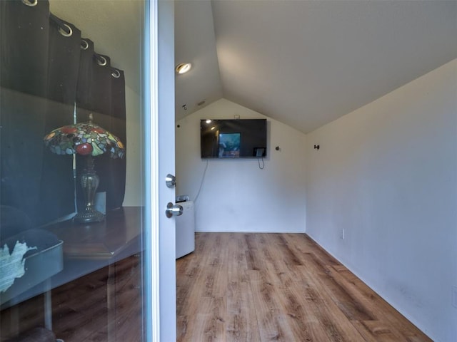 910 Blue Spring Cir, Round Rock, TX 78681 - additional living space with lofted ceiling and wood finished floors