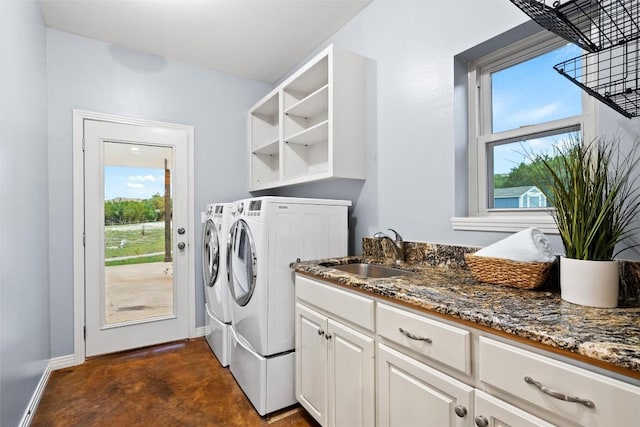 28 Long Creek Rd, Austin, TX 78737 - washroom featuring washer and clothes dryer and a sink