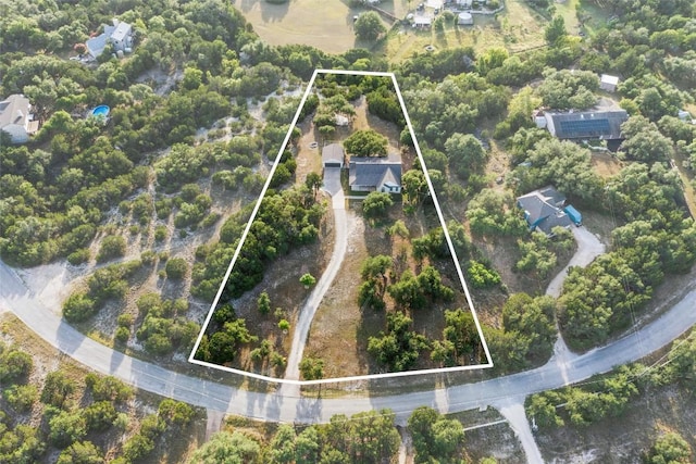 28 Long Creek Rd, Austin, TX 78737 - aerial view of property's location with property boundaries highlighted