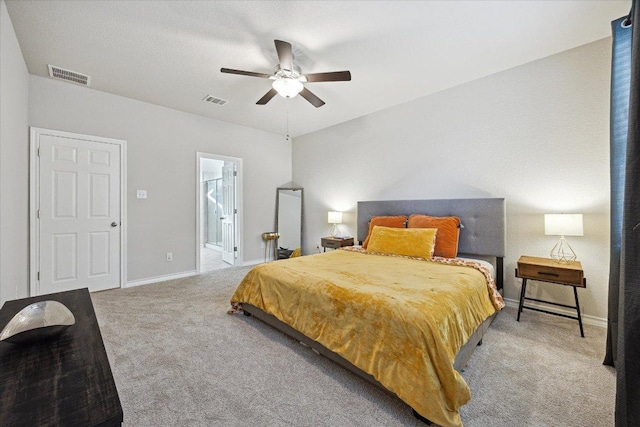 604 John Muir Trl, Leander, TX 78641 - bedroom featuring carpet flooring, ceiling fan, and ensuite bathroom