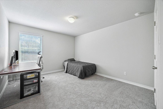 604 John Muir Trl, Leander, TX 78641 - carpeted bedroom featuring a textured ceiling and a desk