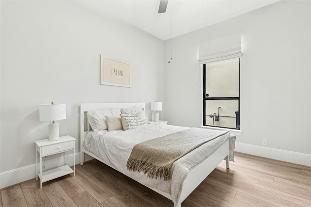 15408 Joseph Dr, Austin, TX 78734 - bedroom featuring wood finished floors and ceiling fan