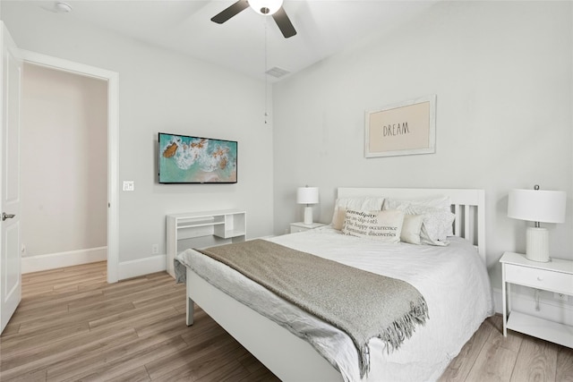 15408 Joseph Dr, Austin, TX 78734 - bedroom with wood finished floors and a ceiling fan