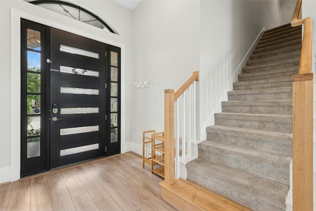 15408 Joseph Dr, Austin, TX 78734 - foyer with stairway and wood finished floors