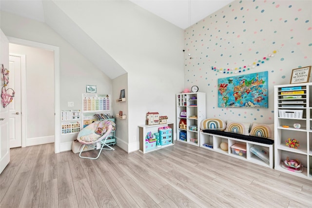 15408 Joseph Dr, Austin, TX 78734 - recreation room featuring high vaulted ceiling and wood finished floors