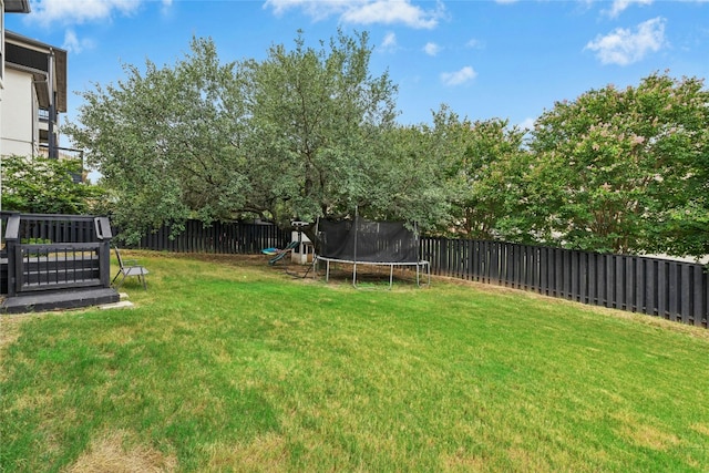15408 Joseph Dr, Austin, TX 78734 - fenced backyard featuring a trampoline