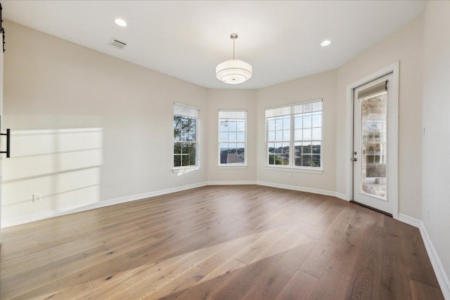 3207 Crystal Falls Pkwy, Leander, TX 78641 - spare room with healthy amount of natural light, wood finished floors, and recessed lighting