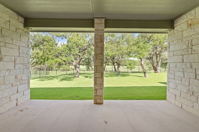 127 Tom Kite Dr, Burnet, TX 78611 - fenced backyard with a patio