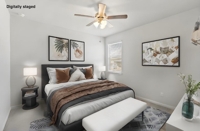 127 Tom Kite Dr, Burnet, TX 78611 - bedroom featuring baseboards and ceiling fan
