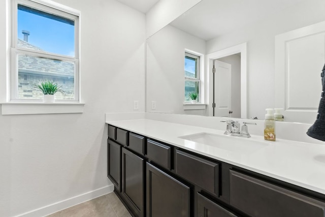 8100 Copper Prairie Bnd, Lago Vista, TX 78645 - bathroom with vanity and tile patterned floors
