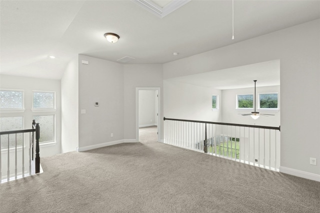 2309 Lone Spur Cv, Round Rock, TX 78665 - carpeted empty room with ceiling fan and healthy amount of natural light