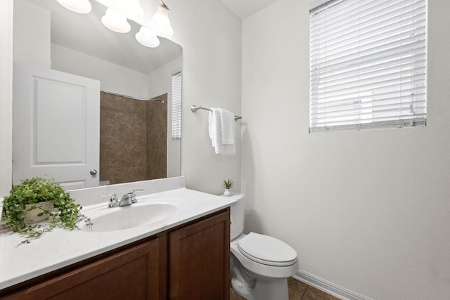 1267 Sanders, Kyle, TX 78640 - full bathroom with vanity, healthy amount of natural light, tile patterned flooring, and a shower