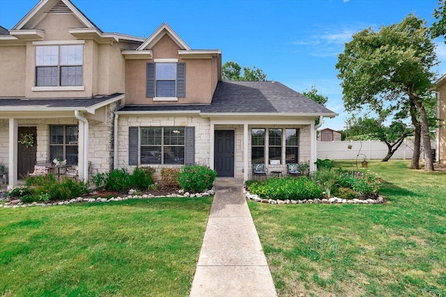 401 Buttercup Creek Blvd Unit 1904, Cedar Park, TX 78613 - view of front of home with stone siding, stucco siding, and a shingled roof