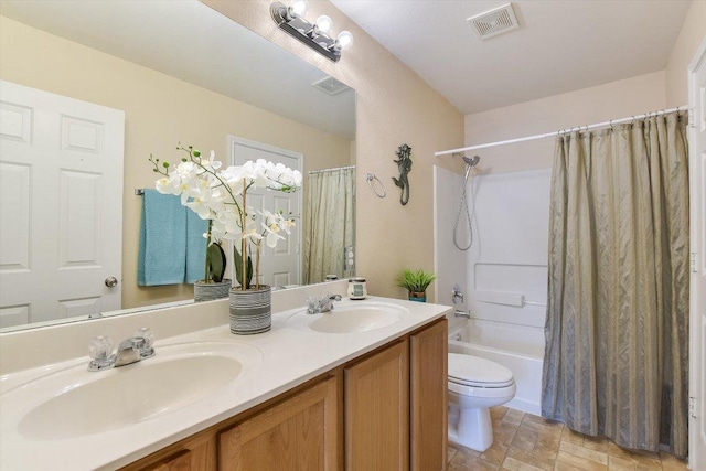 401 Buttercup Creek Blvd Unit 1904, Cedar Park, TX 78613 - full bathroom with double vanity, shower / tub combo with curtain, and stone finish flooring