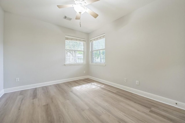 112 Mcbride Ln, Cedar Park, TX 78613 - spare room featuring light wood-type flooring and a ceiling fan