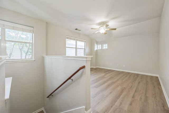 112 Mcbride Ln, Cedar Park, TX 78613 - empty room with light wood-style flooring and ceiling fan