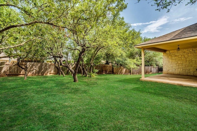 8024 Levata Dr, Austin, TX 78739 - fenced backyard with a patio