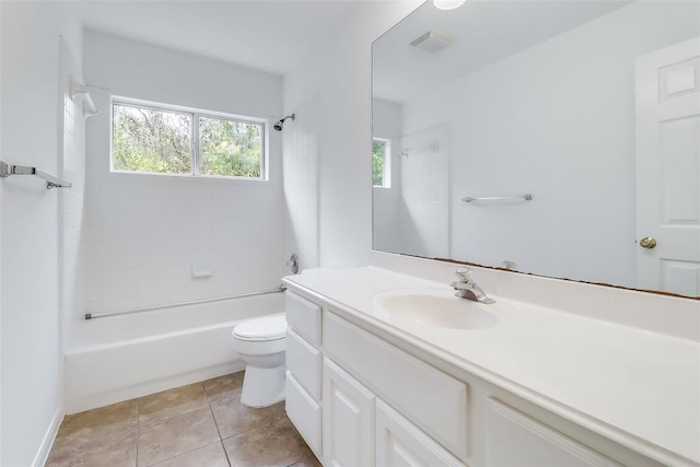 12608 Chittim Cir, Austin, TX 78732 - bathroom featuring vanity, shower / bath combination, and tile patterned flooring