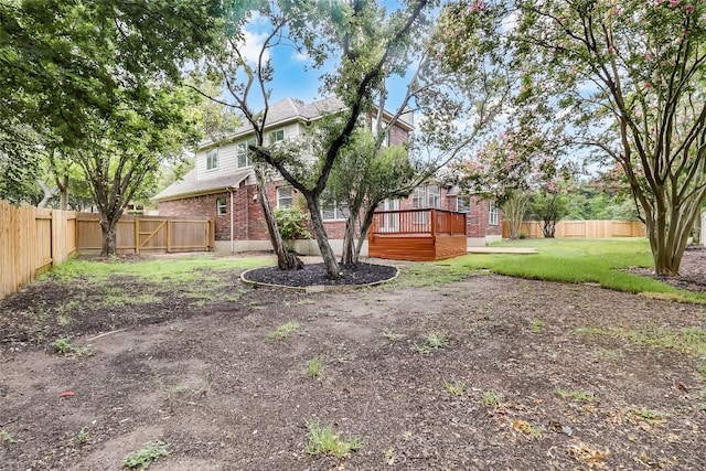 12608 Chittim Cir, Austin, TX 78732 - fenced backyard with a wooden deck