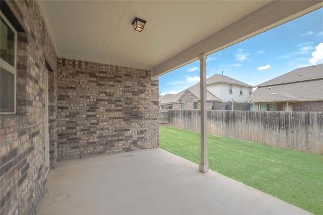 632 Schefer St, Leander, TX 78641 - fenced backyard with a patio area