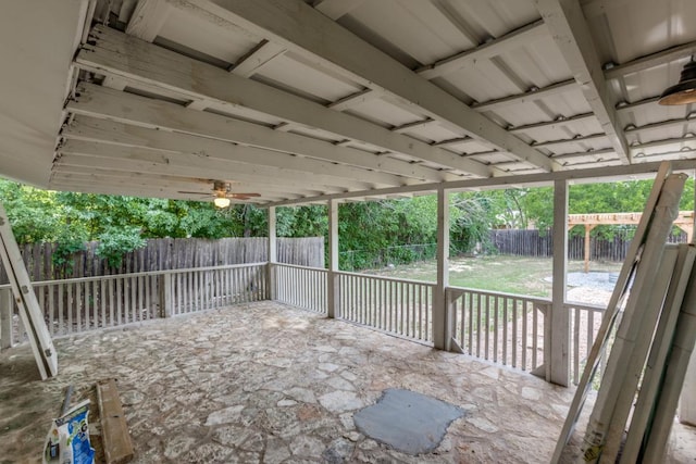606 Lilac Dr, Round Rock, TX 78664 - fenced backyard featuring a patio area and a ceiling fan