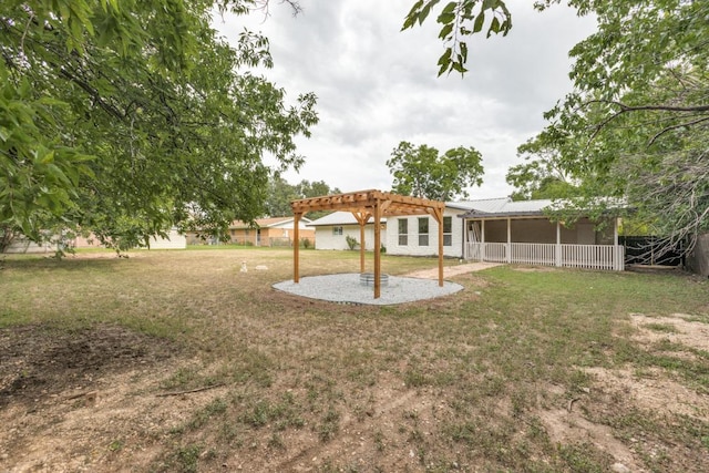 606 Lilac Dr, Round Rock, TX 78664 - view of green lawn featuring a pergola and a patio area