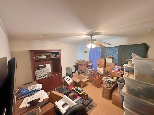 321 Douglas St, Lexington, TX 78947 - storage area with ceiling fan