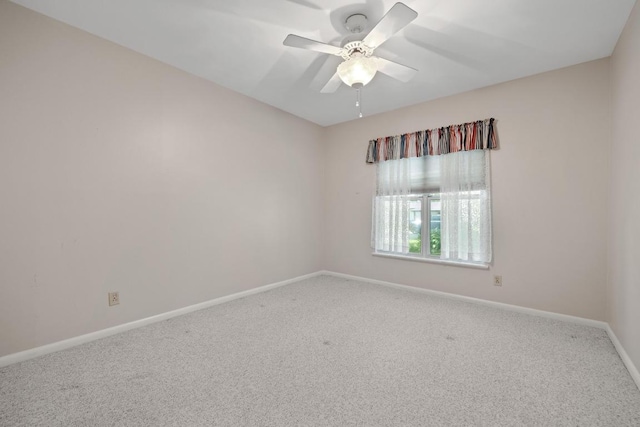 1314 Cloverleaf Dr, Austin, TX 78723 - carpeted empty room with ceiling fan and baseboards