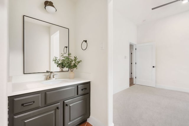 12309 Carlsbad Dr, Austin, TX 78738 - bathroom with vanity and baseboards