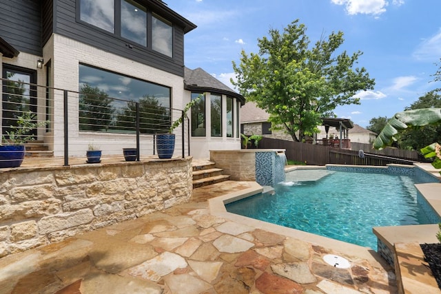 12309 Carlsbad Dr, Austin, TX 78738 - view of swimming pool featuring a fenced backyard and a patio area