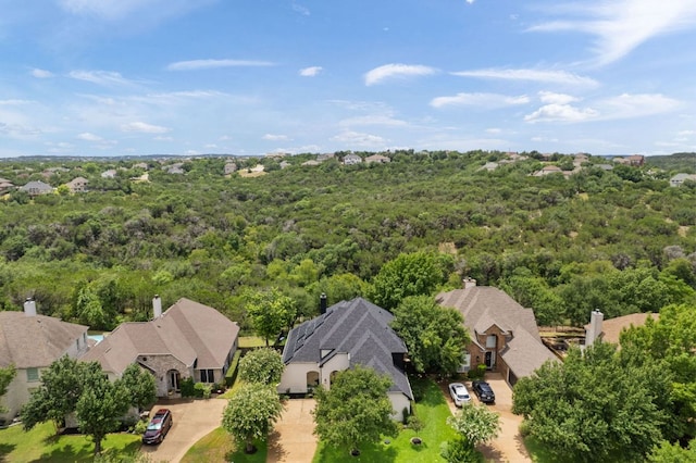 12309 Carlsbad Dr, Austin, TX 78738 - aerial perspective of suburban area featuring a heavily wooded area