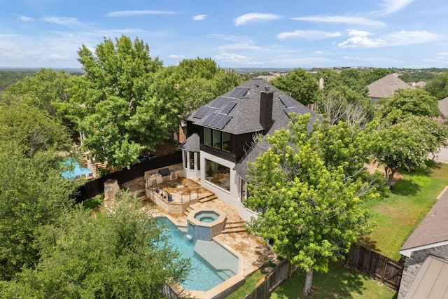 12309 Carlsbad Dr, Austin, TX 78738 - aerial view of property and surrounding area with a pool area