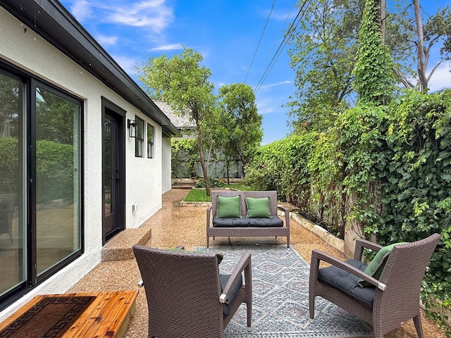 6709 Vine St, Austin, TX 78757 - view of patio with an outdoor hangout area